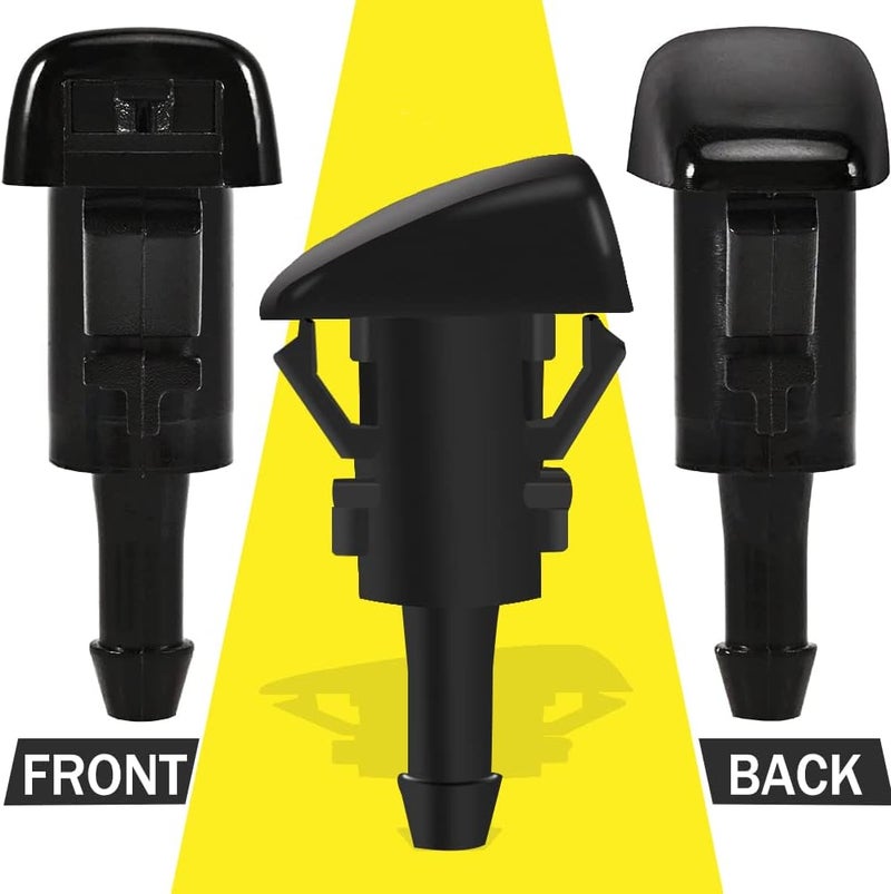 DWARFOO 4 PCS Front Windshield Washer Nozzles, Washer Spray Jet Kit Fit for Chrysler, Dodge, Replaces OEM #: 4805742AB / 5113049AA / 55077460AA / 5303833AA / 5116079AA - Image 3